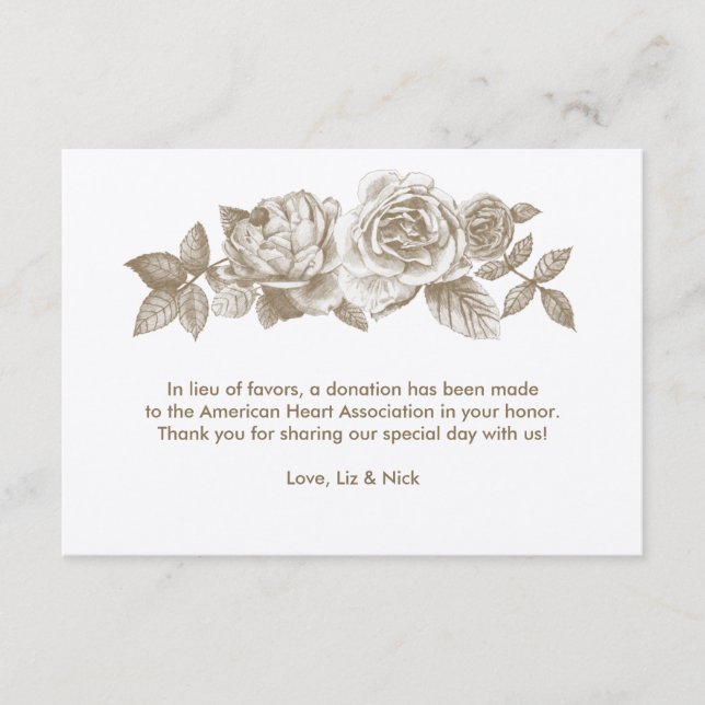 Rosenskiss Förmånskort i Sepia Tilläggskort (Framsida)