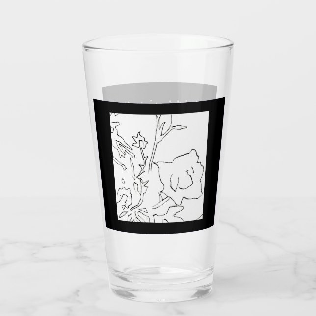 Rosenskiss och stjärnljus silkscreen glasvaror Gla Glaskopp (Baksida)