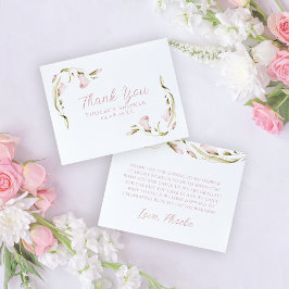 Rosensköljande Vattenfärg Blommig Bröllopsdusch Fl Tack Kort