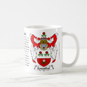 Rosenthal, ursprung, det menande och vapenskölden kaffemugg