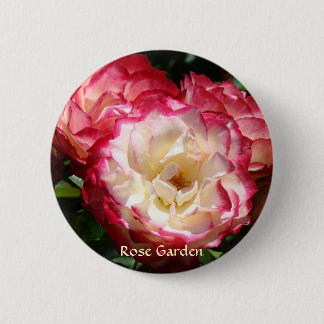 ROSENTRÄDGÅRD KNAPP gåvor Rosa Vita Rosor Blommor