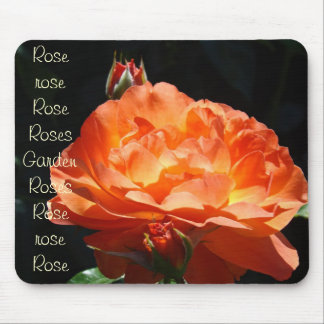 Rosenträdgård musmattor Orange Rosor gåvor Musmatt
