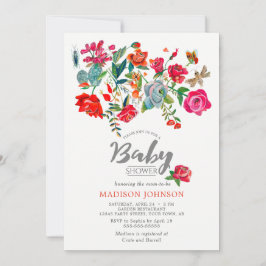 Rosenträdgård | rosa | Baby Shower | Inbjudningar