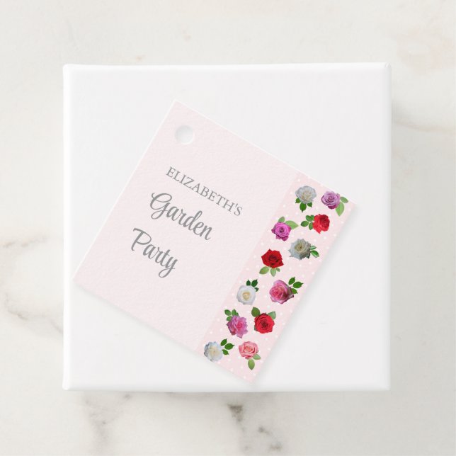 Rosenträdgårdsbröllopsfest Gåvor Etiketter (På plats)