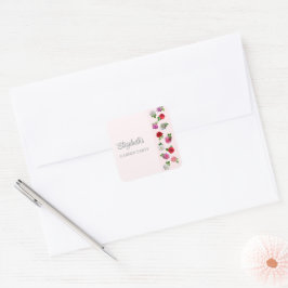 Rosenträdgårdsfest Bröllosdusch Fyrkantigt Klistermärke