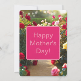 Rosenträdgårdsstig Röd Rosa Grön 2025 Julkort