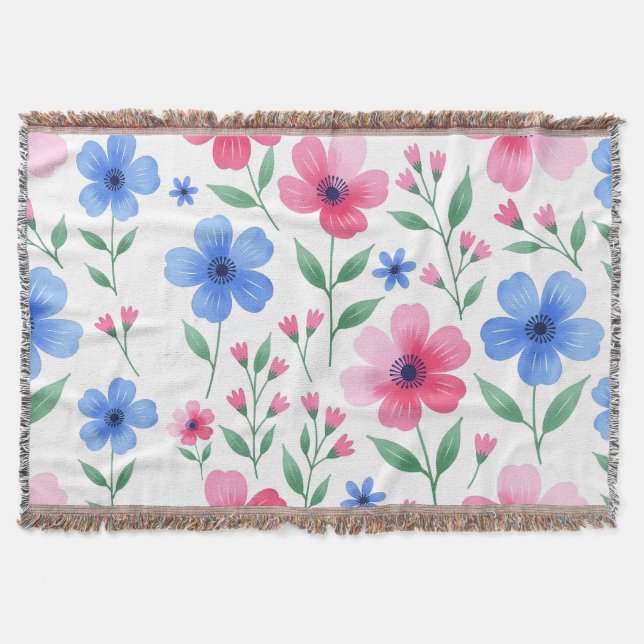 Rosenvatten Blommar Glädje Filt (Framsidan)