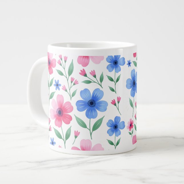Rosenvatten Blommar Glädje Jumbo Mugg (Framsida vänster)