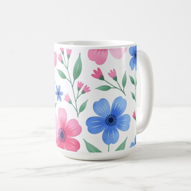 Rosenvatten Blommar Glädje Kaffemugg (Framsida höger)