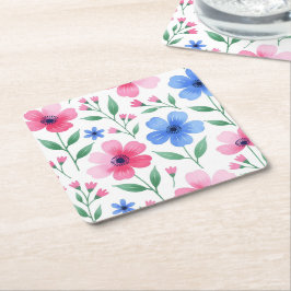 Rosenvatten Blommar Glädje Underlägg Papper Kvadrat