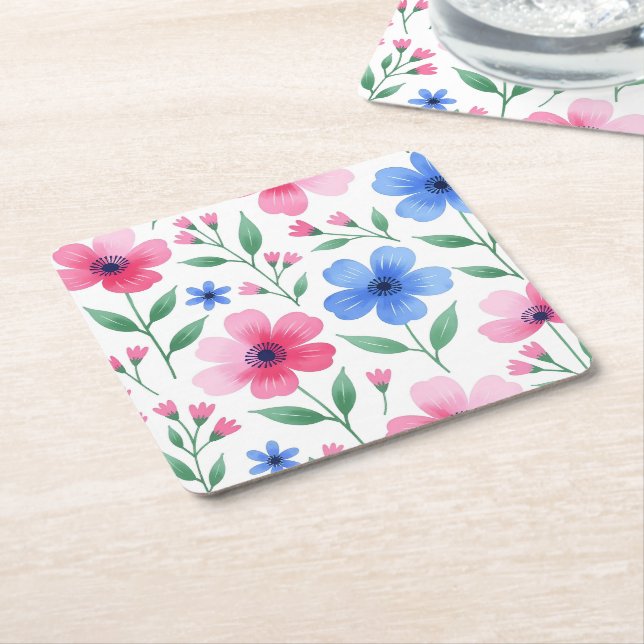 Rosenvatten Blommar Glädje Underlägg Papper Kvadrat (Vinklad)