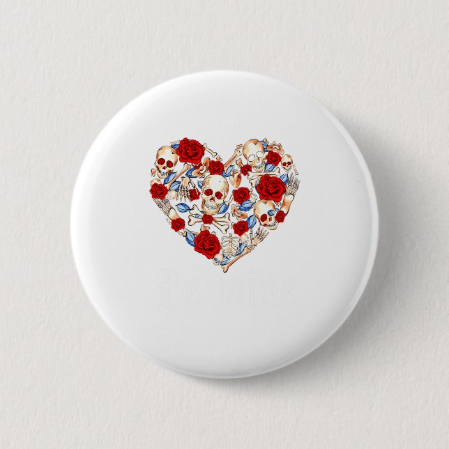 Roses And Skulls Heart Gothic Style Valentine Be M Knapp (Framsida)