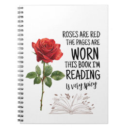 Roses är röda, den här boken är mycket kryddig Bok Anteckningsbok