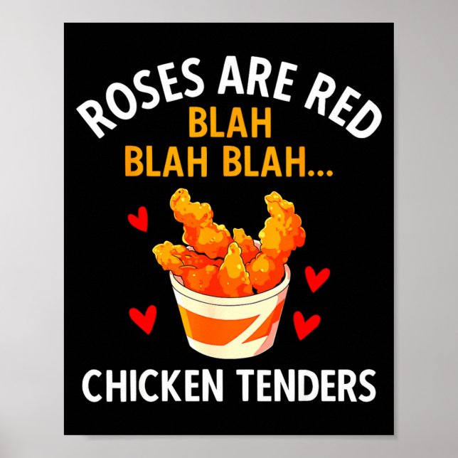Roses Are Red Blah Blah Chicken Tenders Lover Vale Poster (Framsidan)
