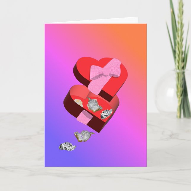 Roses are red, chocolates are gone kort (Framsida)