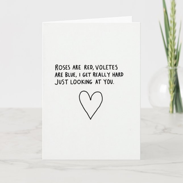 Roses Are Red Dirty Adult Card Kort (Framsida)