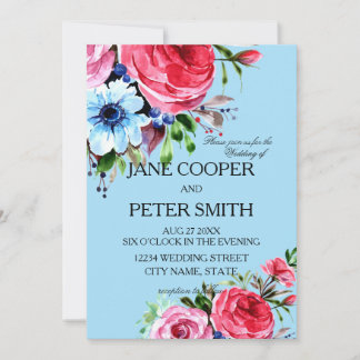 Roses arrangement Wedding Invitation Inbjudningar