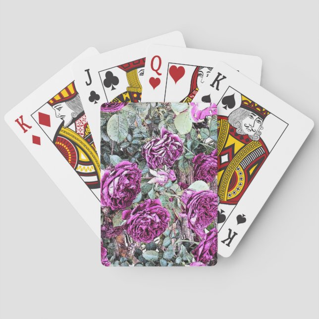Roses bläckkontur casinokort (Baksidan)