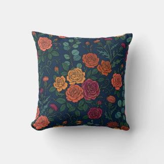 Roses Blommig Japansk Ukiyo-E Kudd Kudde