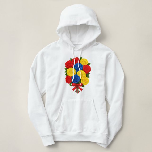 Roses Bouquet Women's Hooded Sweatshirt T Shirt (Design framsida)