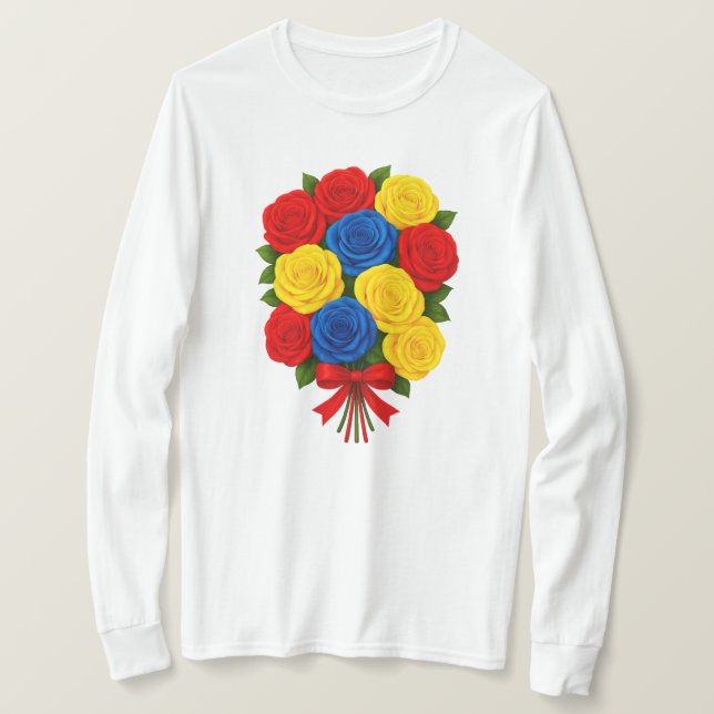 Roses Bouquet Women's Long Sleeve T-Shirt (Design framsida)