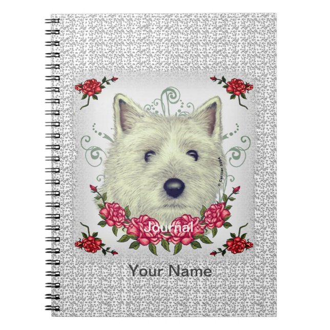 Roses Cairn Terrier Anteckningsbok (Framsidan)