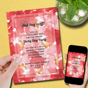 Roses Collage Derby Day-fest Inbjudningar