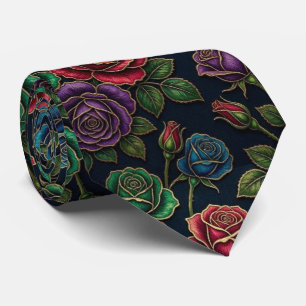 Roses Faux Silk Jewel Tone + Gold Gentleman's Slips