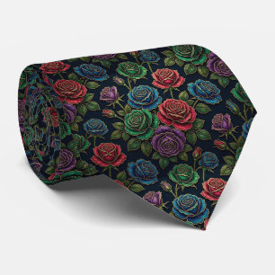 Roses Faux Silk Jewel Tone + Gold Gentleman's Slips