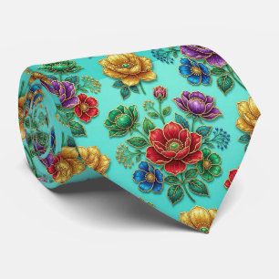Roses Faux Silk Jewel Tone + Gold Gentleman's Slips