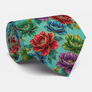 Roses Faux Silk Jewel Tone + Gold Gentleman's Slips