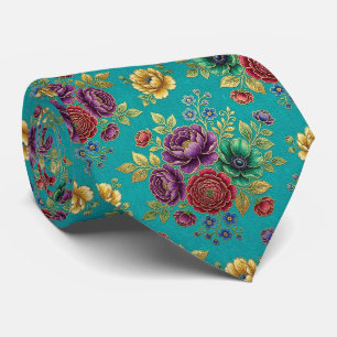 Roses Faux Silk Jewel Tone + Gold Gentleman's Slips