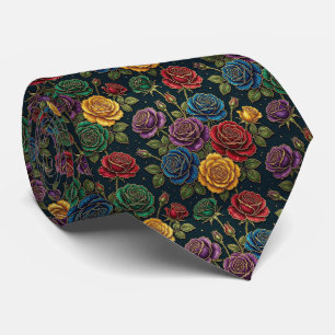 Roses Faux Silk Jewel Tone + Gold Gentleman's Slips