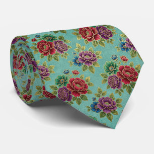 Roses Faux Silk Jewel Tone + Gold Gentleman's Slips