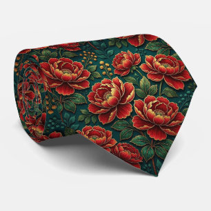 Roses Faux Silk Jewel Tone + Gold Gentleman's Slips