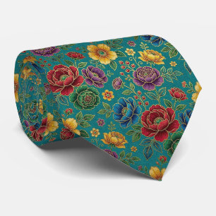 Roses Faux Silk Jewel Tone + Gold Gentleman's Slips