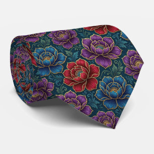 Roses Faux Silk Jewel Tone + Gold Gentleman's Slips