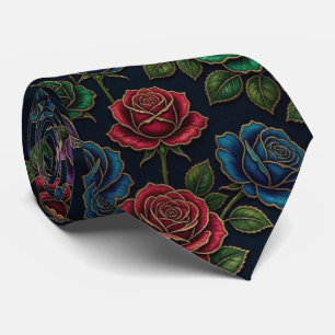 Roses Faux Silk Jewel Tone + Gold Gentleman's Slips