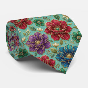Roses Faux Silk Jewel Tone + Gold Gentleman's Slips