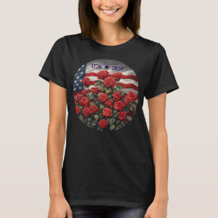 Roses Flag Amerikas 250-årsjubileum T-Shirt