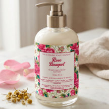 Roses Floral Tvål Kosmetik Produktetikett