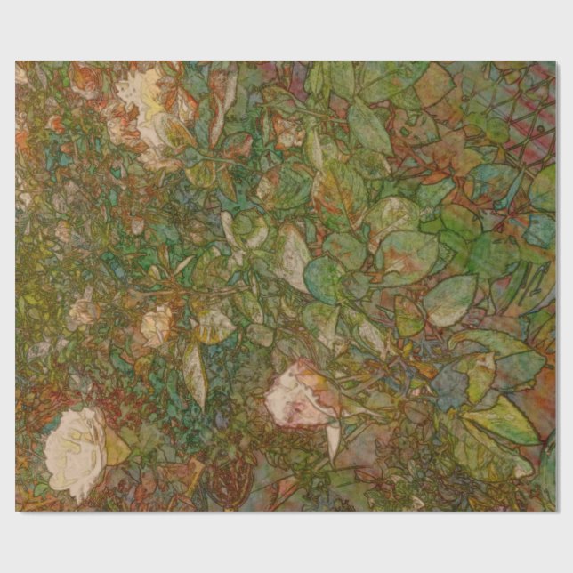 Roses Gift Wrapping Paper Presentpapper (Platt)