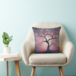 Roses Grow Trees AI konst Kudde