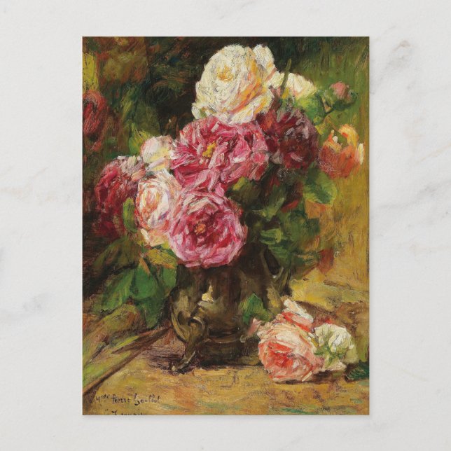 Roses IV av Georges Jeannin Vykort (Framsida)