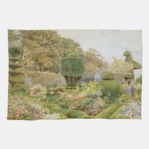 Roses och Pinks av Elgood, Vintage engelsk trädgår Kökshandduk