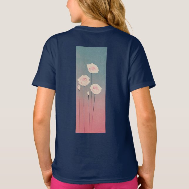 Roses, personalized t shirt (Baksida)