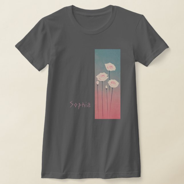Roses, personalized t shirt (Laydown)