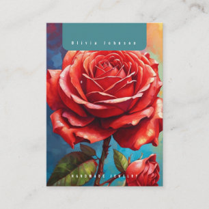 Roses Smycken Örhängen Halsband Visningskort Visitkort