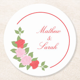 Roses Underlägg Papper Rund
