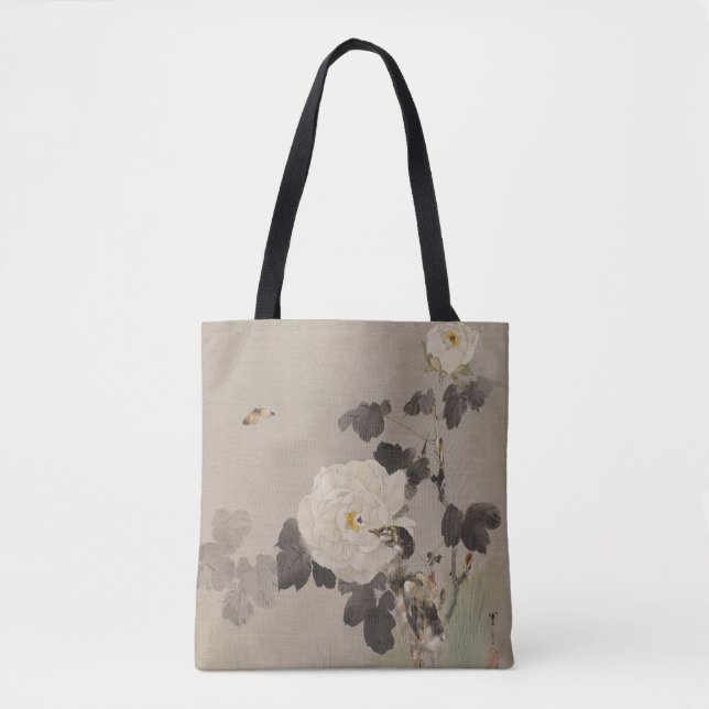 Roses Ung Fågel och en Fjäril av Seitei  Tygkasse (Framsida)